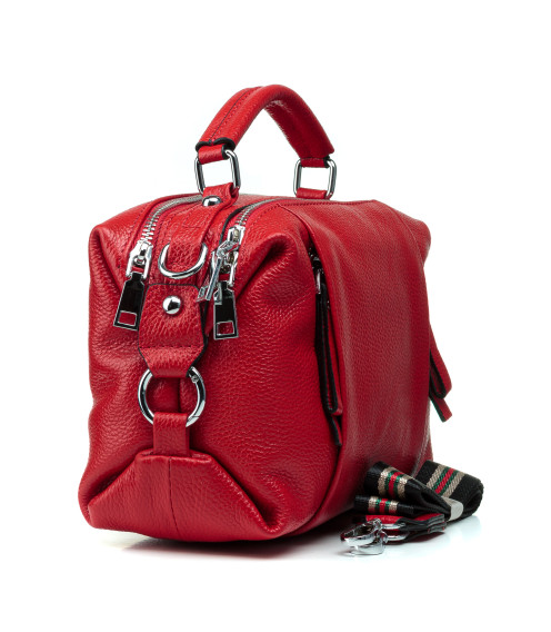 Сумка женская кожаная красная летняя Oliaver 6211-C S