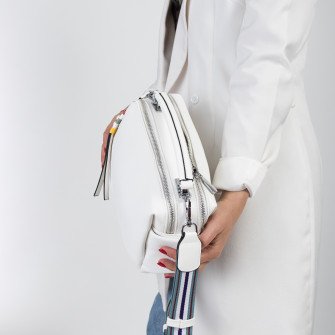 Сумка женская белая через плечо Polina 6285-B S