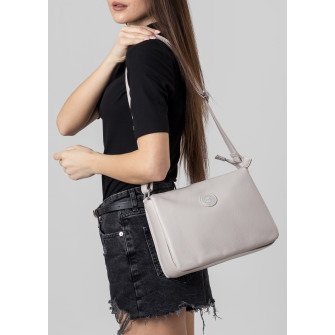 Сумка женская серая Polina 6509-B S Сумка женская серая Polina 6509-B S