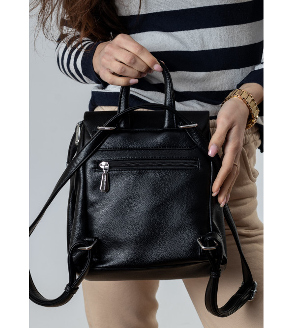 Женский рюкзак черный Polina 6546 S