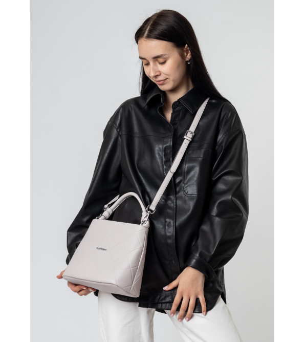 Женская сумка серого цвета Farfalla 6560-B S