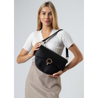 Сумка женская черная кожаная Marigo 6619 S