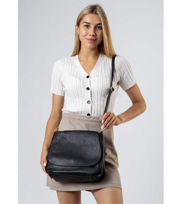 Сумка женская кожаная черная Marigo 6623 S