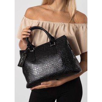 Сумка жіноча чорні фактурна Polina 6834 S