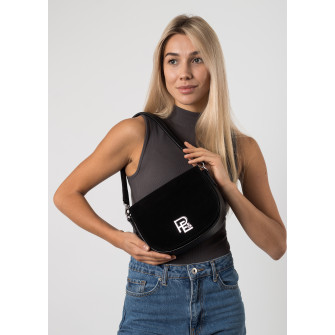 Сумка женская черная комбинированная Polina 6835 S