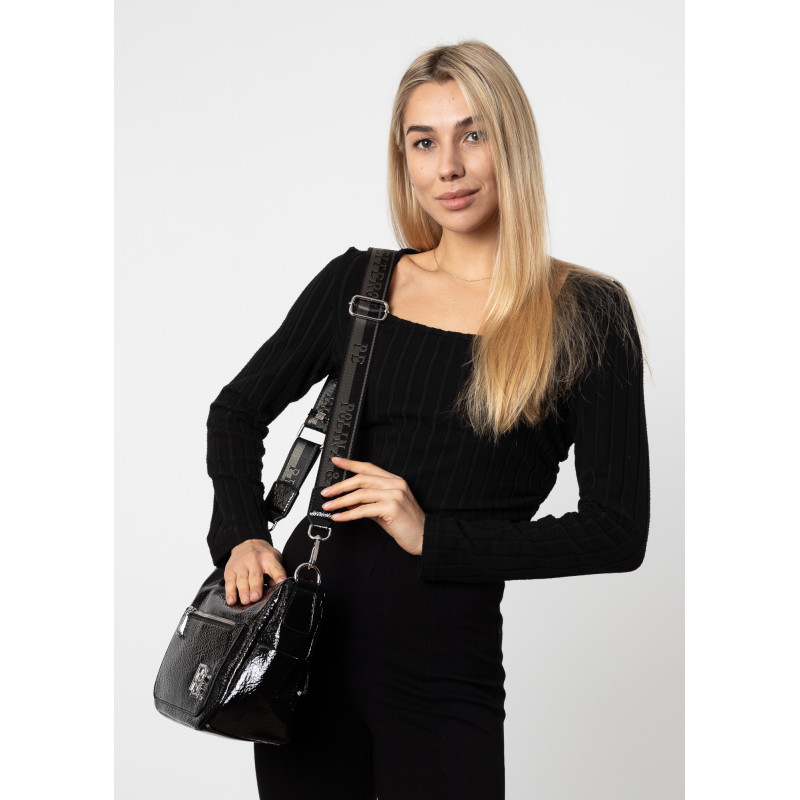 Сумка жіноча чорна лакована Polina 6842 S