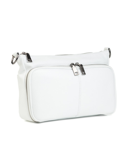 Сумка женская кожаная белая Polina 6865-D S
