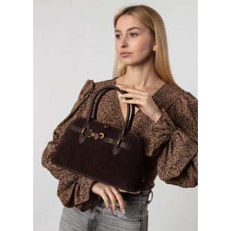 Сумка замшева коричнева Polina 6868-A S Сумка замшева коричнева Polina 6868-A S