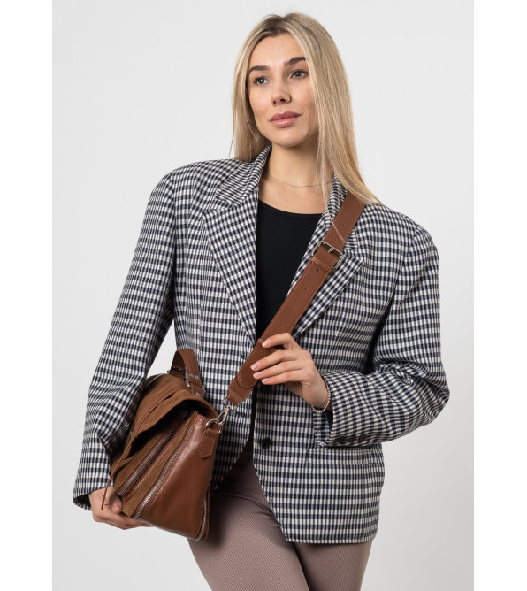 Сумка жіноча комбінована коричнева Polina 6875 S