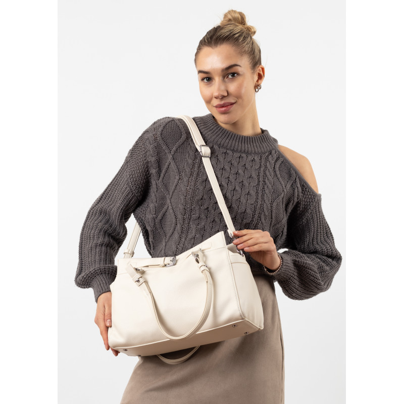 Сумка женская молочного оттенка Polina 6984-A S
