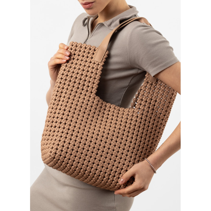 Сумка бежева плетена Polina 6985 S