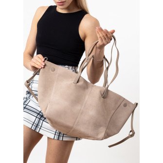 Сумка замшевая бежевая Polina 7044 S