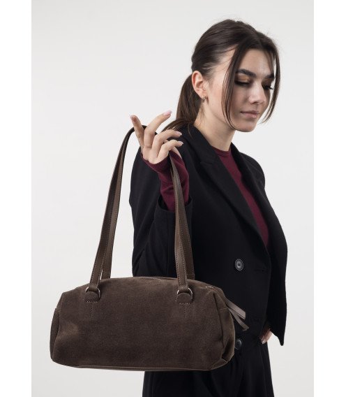 Сумка замшева коричнева Polina 7172-1 S