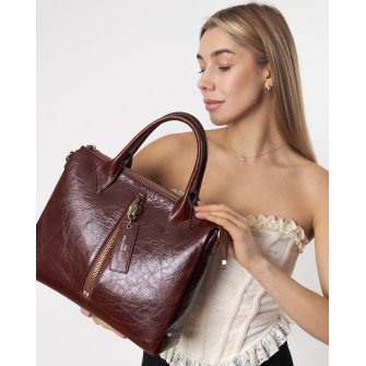 Сумка жіноча коричнева класична Polina 7245-1 S