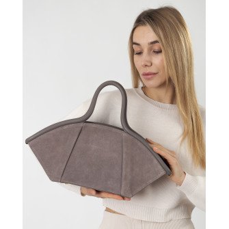Сумка замшва кольору мокко Polina 7248-2 S