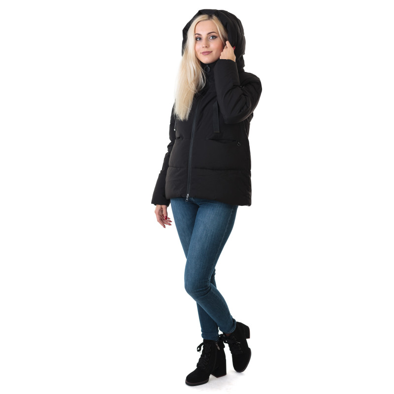 Пуховик женский черный спортивный TOWMY К550