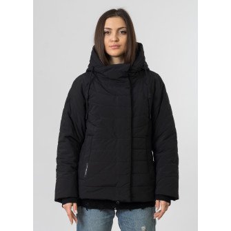 Куртка жіноча демісезонна чорна коротка Towmy К682