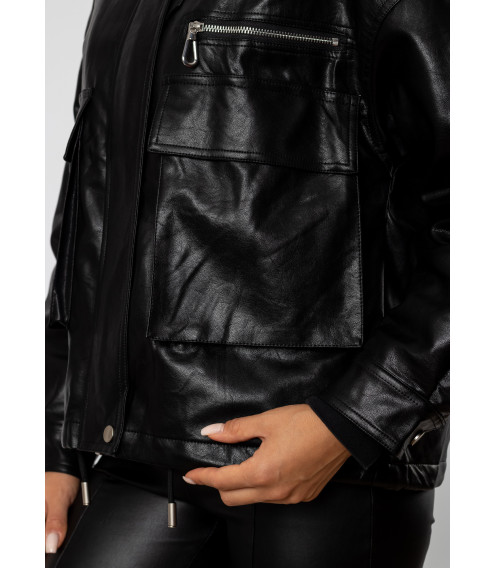 Куртка жіноча коротка демісезонна з хутром Vivi lona К707