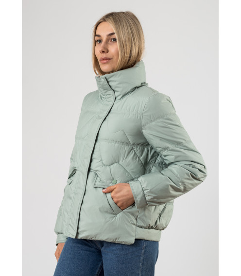 Куртка женская мятная короткая демисезонная Vivilona К759