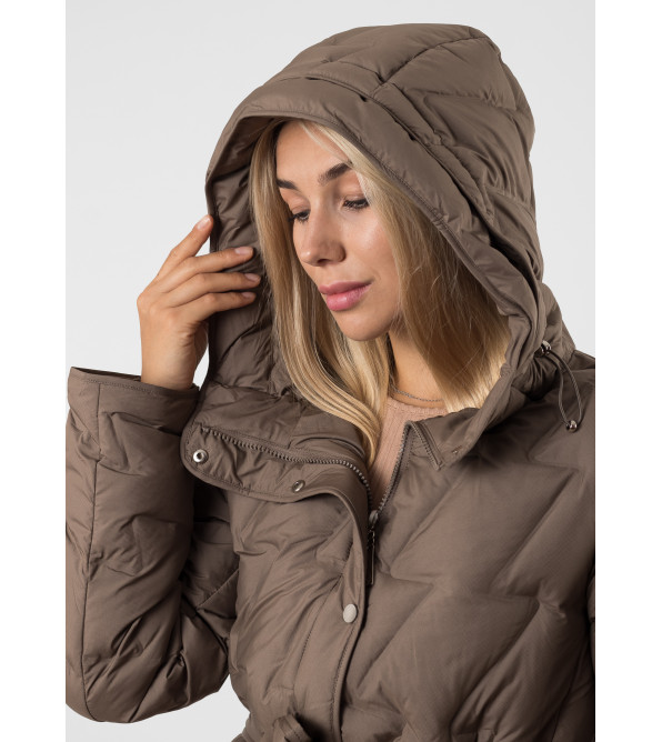 Женское пальто длинное демисезонное Snow Owl К783