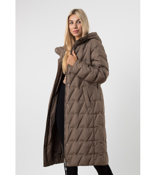 Женское пальто длинное демисезонное Snow Owl К783