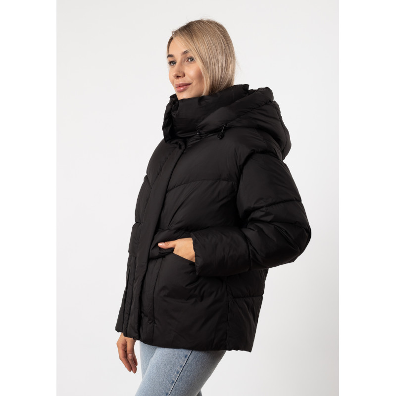 Пуховик женский черный короткий Snow Owl К784