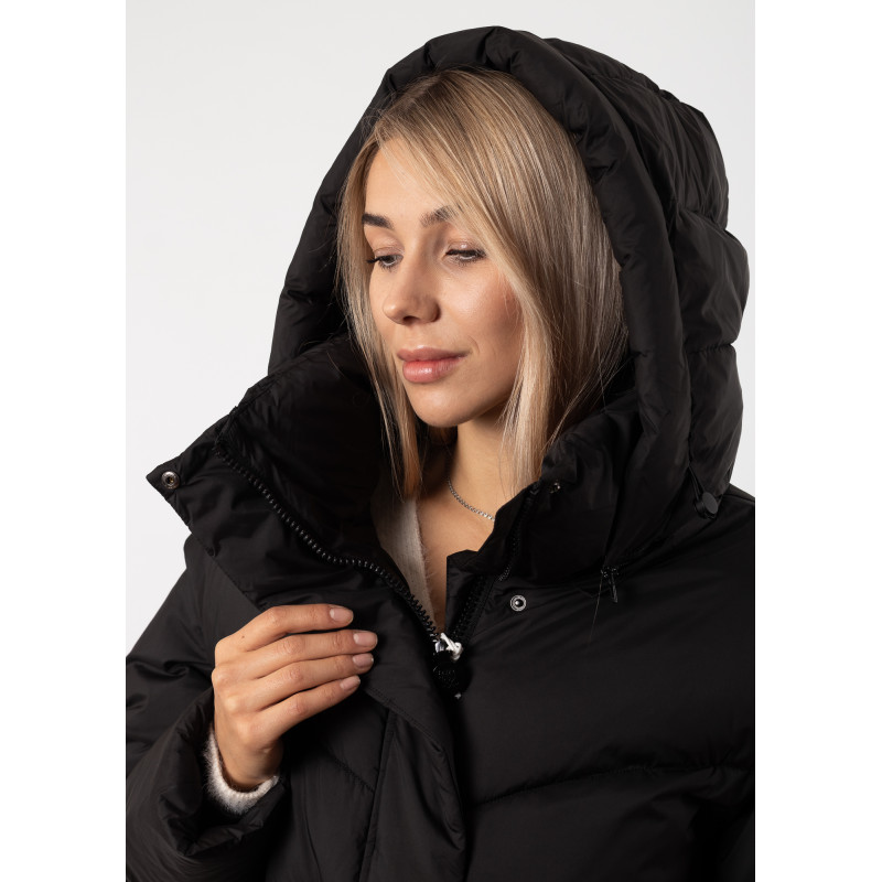 Пуховик женский черный короткий Snow Owl К784