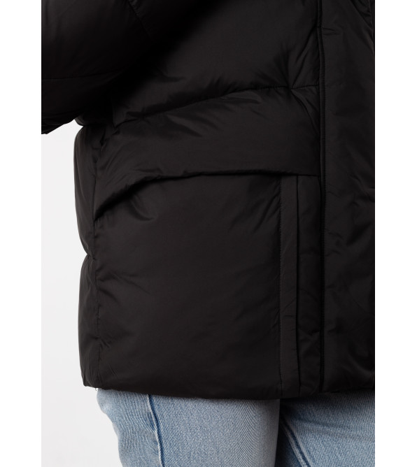 Пуховик женский черный короткий Snow Owl К784