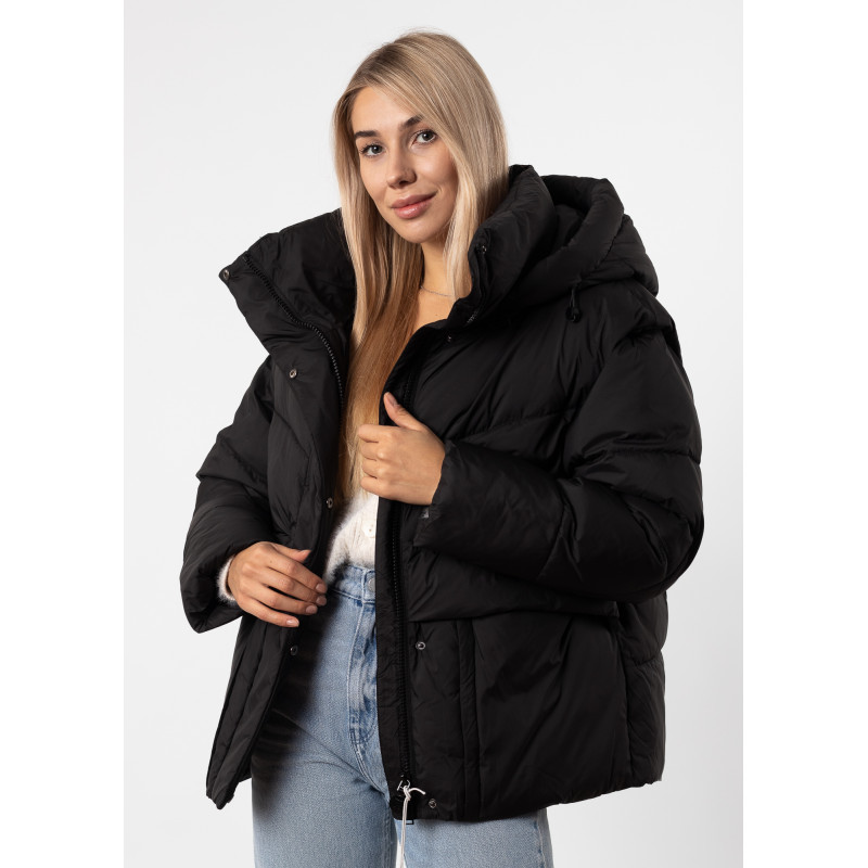 Пуховик женский черный короткий Snow Owl К784