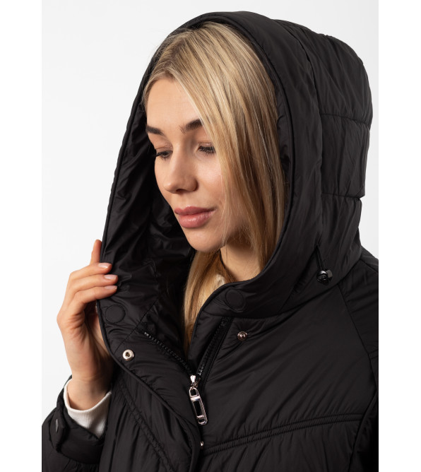Куртка женская черная короткая Rosy Pink К857