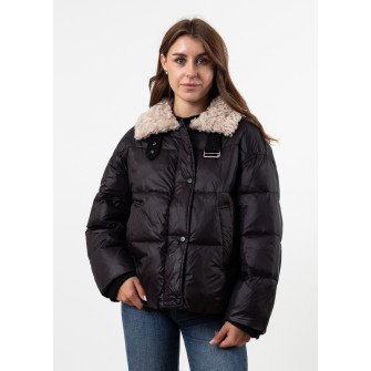 Куртка женская демисезонная черная с мехом Vivi lona К863