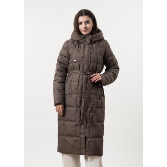 Пуховик жіночий зимовий довгий з каптуром Snow Owl К925