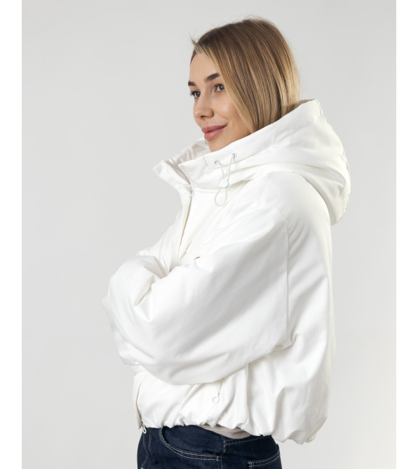 Куртка женская демисезонная белая короткая Towmy К985-1
