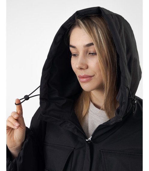 Куртка женская демисезонная черная короткая Towmy К985