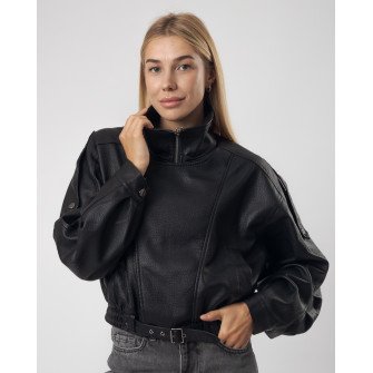 Куртка жіноча чорна демісезонна DollyVilla К991