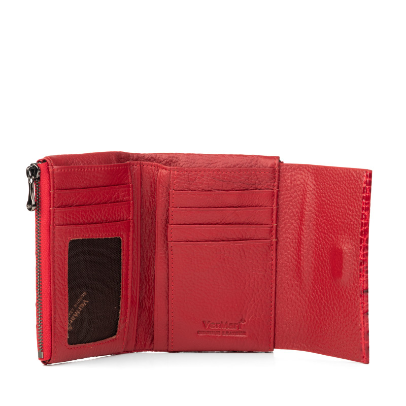 Кошелек красный кожаный VerMari 7004 S