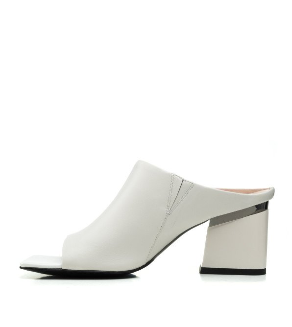 Шлепанцы женские кожаные с открытим носком Molka 1058Л