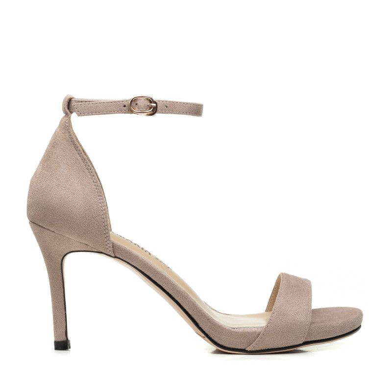 Замшевые босоножки бежевые на шпильке Aiformaria 1184Л-В