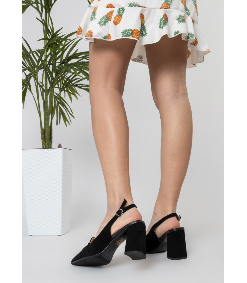 Босоножки женские черные замшевые Lady marcia 1200Л
