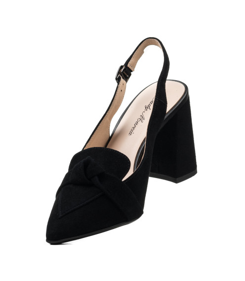 Босоніжки жіночі чорні замшеві Lady marcia 1200Л