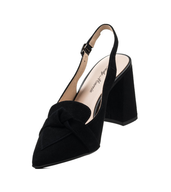 Босоніжки жіночі чорні замшеві Lady marcia 1200Л
