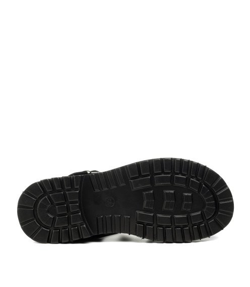 Босоножки женские черные кожаные Meegocomfort 1308Л