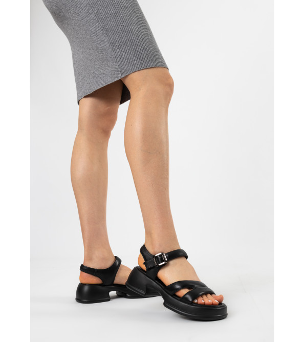 Босоножки женские черные кожаные Renzoni 1317Л