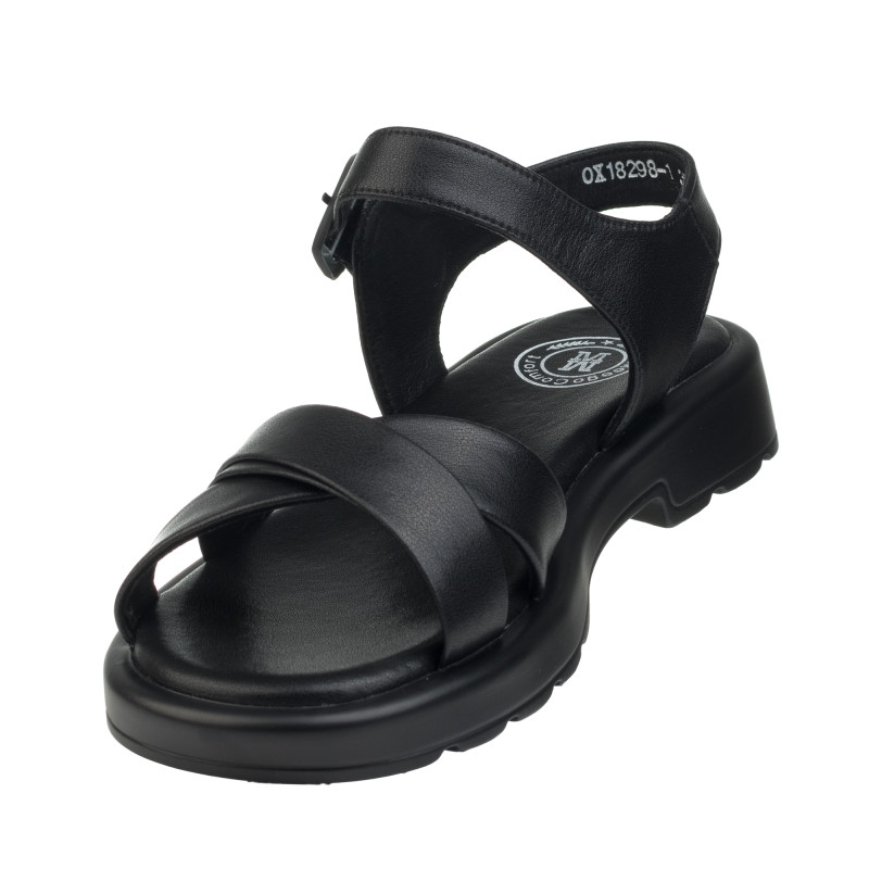 Босоножки женские кожаные черные Meegocomfort 1483Л