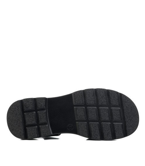 Босоножки женские кожаные черные Meegocomfort 1483Л