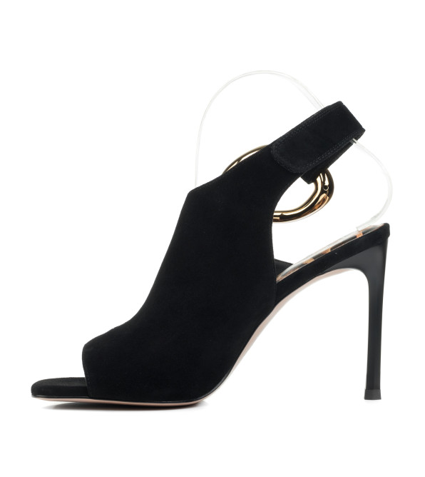 Босоножки женские замшевые черные Inci 1549Л