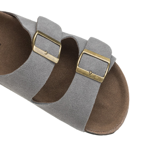 Шлепанцы замшевые серые Marigoм 1559Л