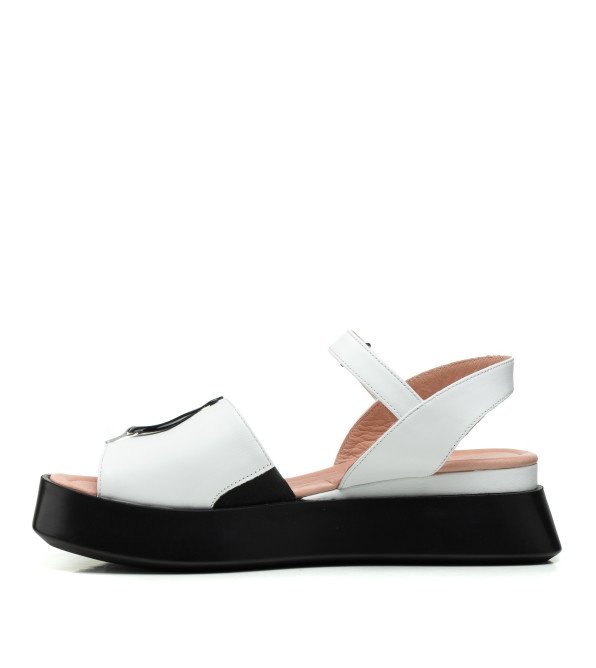 Босоножки женские кожаные белые на платформе Phany 1369ЛZ-А