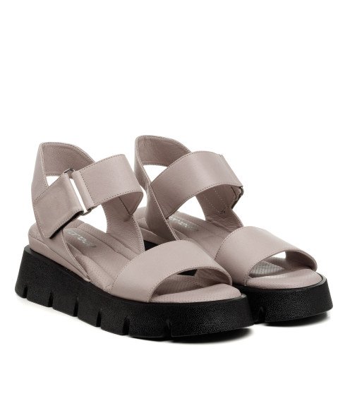 Босоножки женские кожаные на платформе Evromoda 1387ЛZ-В