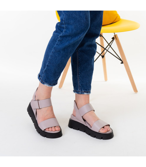 Босоножки женские кожаные на платформе Evromoda 1387ЛZ-В